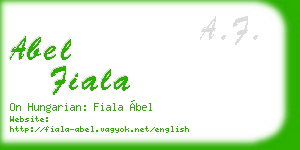 abel fiala business card