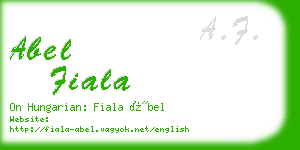 abel fiala business card